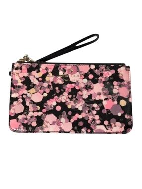 Kate Spade Grant Lane Slim Bee Wristlet Pink & Black Multi